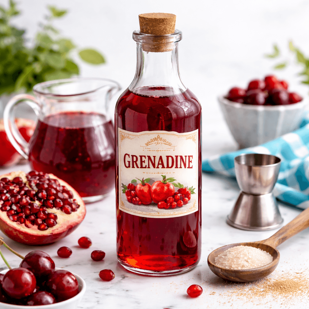 Grenadine : Grenadine is an essential cocktail syrup, known for its fruity sweetness and vibrant color, perfect for enhancing both classic and modern drinks. Explore and compare the best grenadine syrups to find the ideal match for your cocktail recipes.