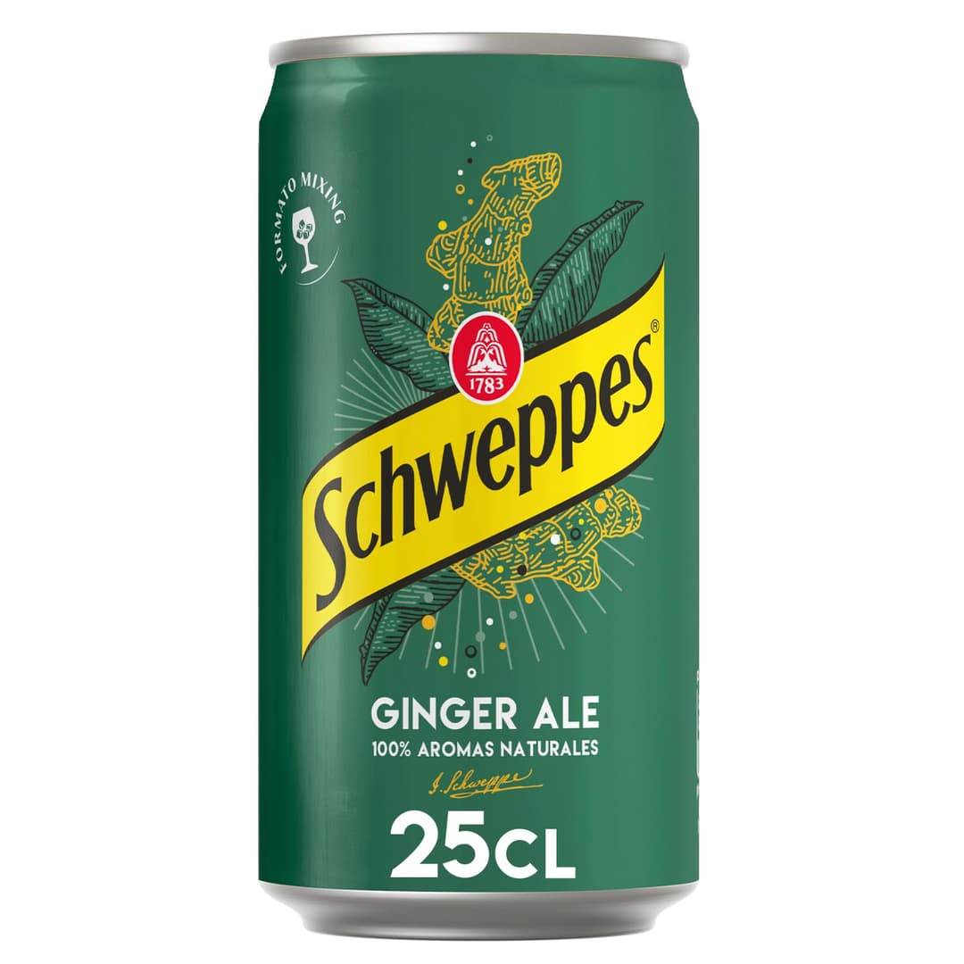 Schweppes Ginger Ale : The unique sparkling drink with a tangy sweet taste of ginger, perfectly refined since 1870. For a classic drinking sensation or elegant mixer.