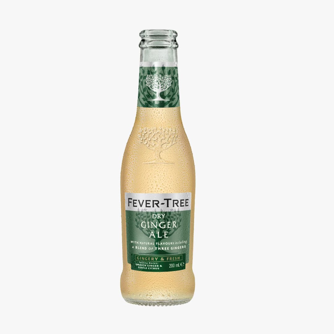 Fever Tree Premium Ginger Ale : Created by using a unique blend of three of the world's finest naturally sourced gingers, subtle botanical flavours and spring water, with an authentic and refreshing taste and aroma. Perfectly balanced to enhance the flavour notes of the finest whiskies, bourbons and rums.