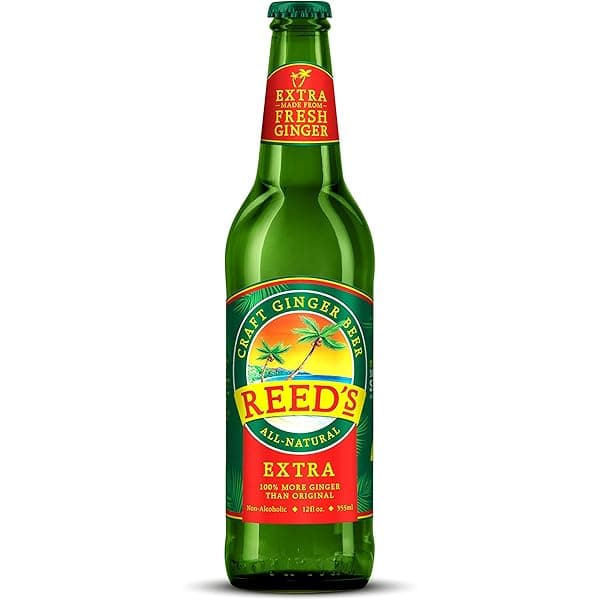 Reed's Original Ginger Beer : This world-famous, Jamaican-inspired recipe is crafted with REAL fresh ginger root, natural fruit juices, honey and spices. Perfect straight-up or mixed. Original is packed with fresh ginger root and has the lightest spice level.