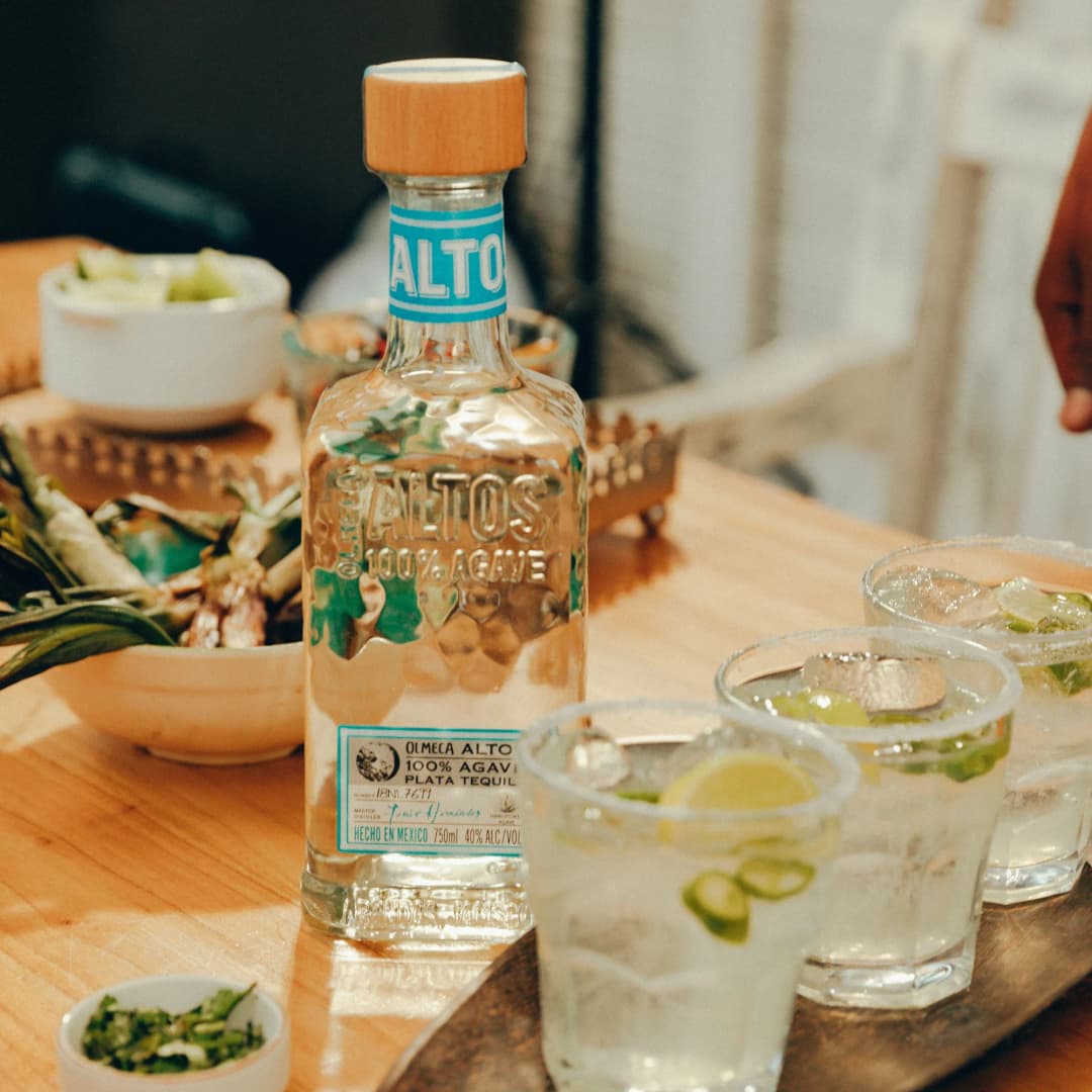 Olmeca Altos : Premium tequila crafted in the Los Altos region of Jalisco, Mexico, using mature blue agave and the traditional Tahona process to deliver a rich, authentic, and naturally smooth flavor profile.