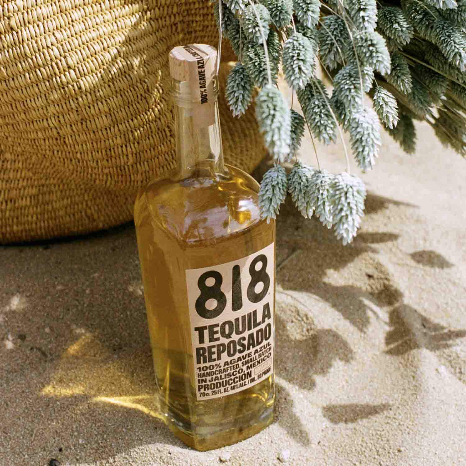818 Tequila : 818 Tequila is a tequila crafted in Jalisco, Mexico, from Blue Weber agaves matured for at least seven years, combining traditional craftsmanship, transparency, and sustainability to deliver a smooth, natural, award-winning tequila.