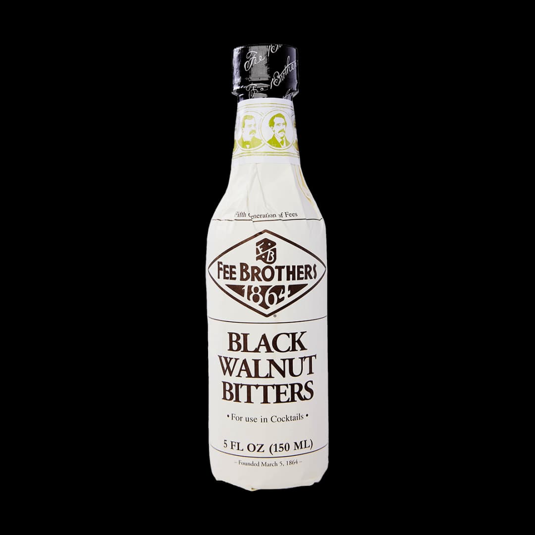 Fee Brothers – Black Walnut Bitters : Rich, woody bitter ideal for aged spirits like bourbon and rum. With roasted nut and warm spice notes, it adds cozy depth to classic cocktails.